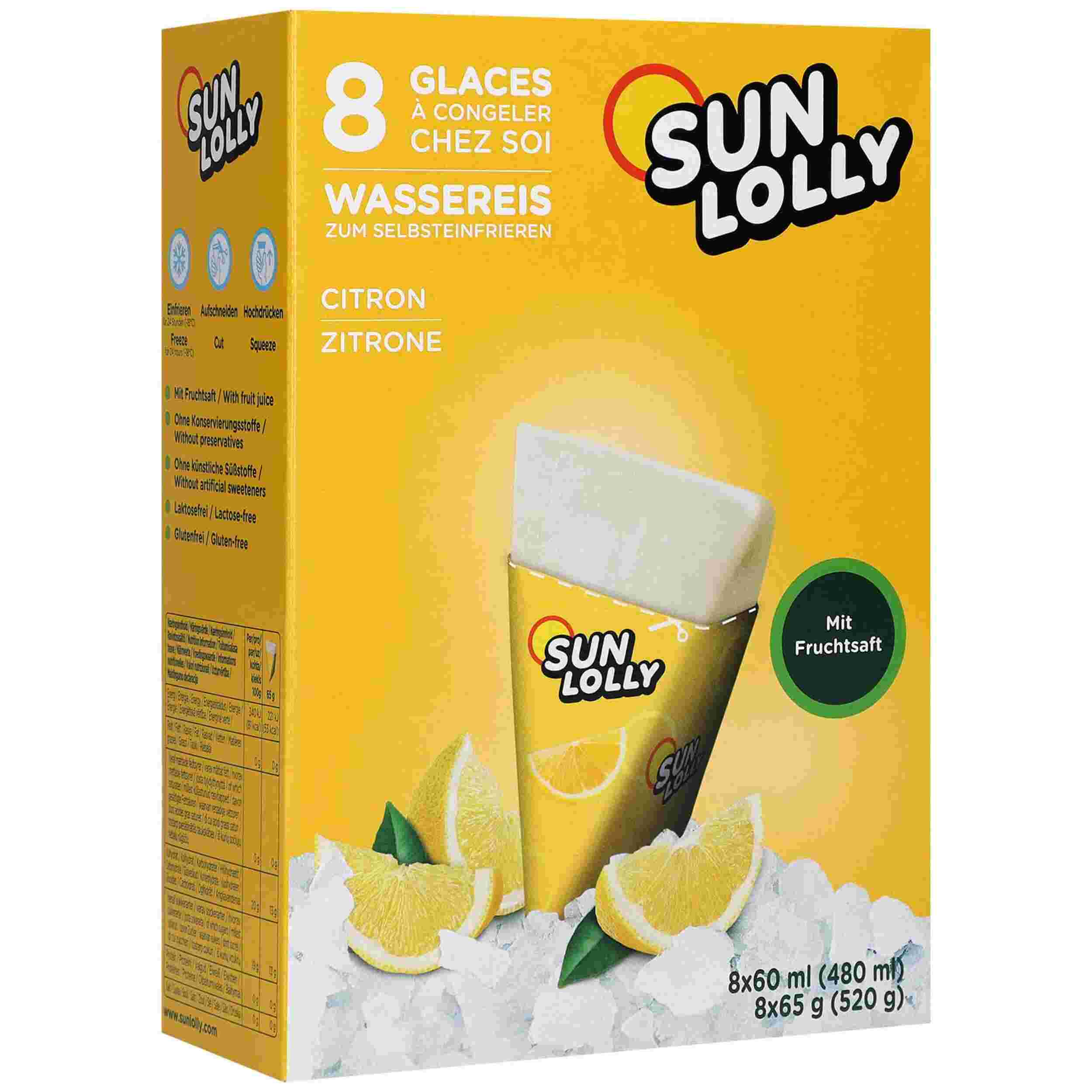 SUN LOLLY ZITRONEN WASSEREIS 480ML PK