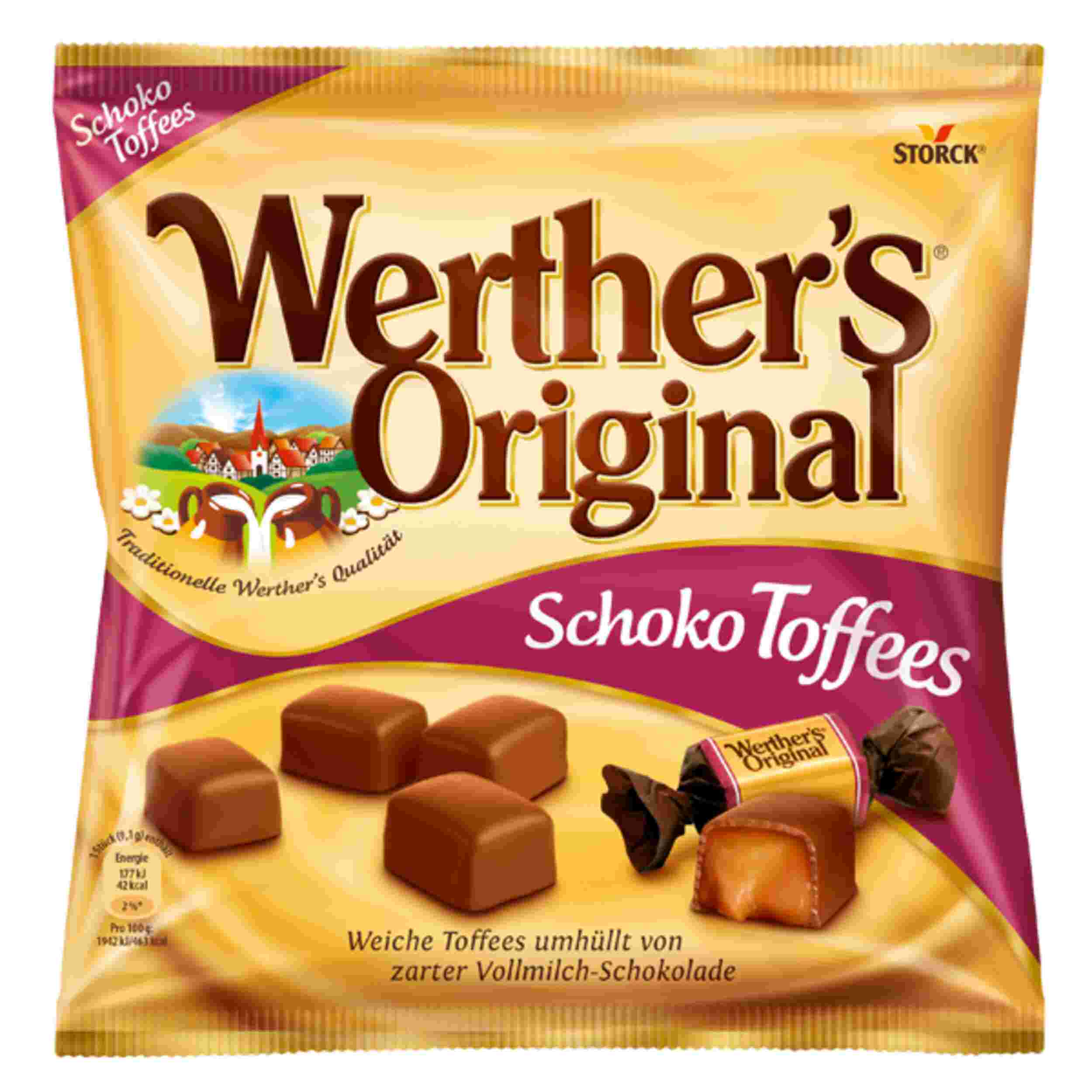 STORCK WERTHERS SCHOKO TOFFEE 180G BT