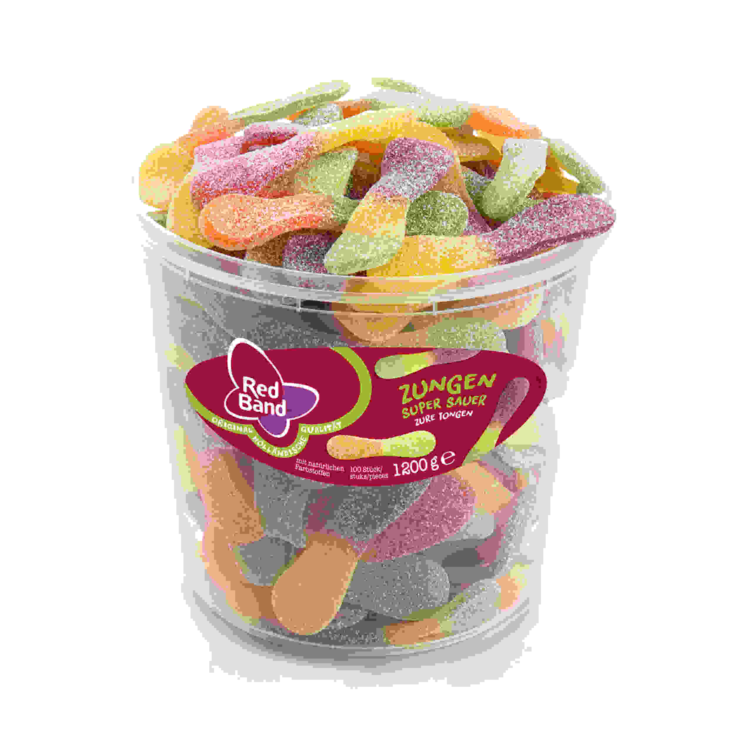 Red Band Fruchtgummi Zungen super sauer 100 Stück