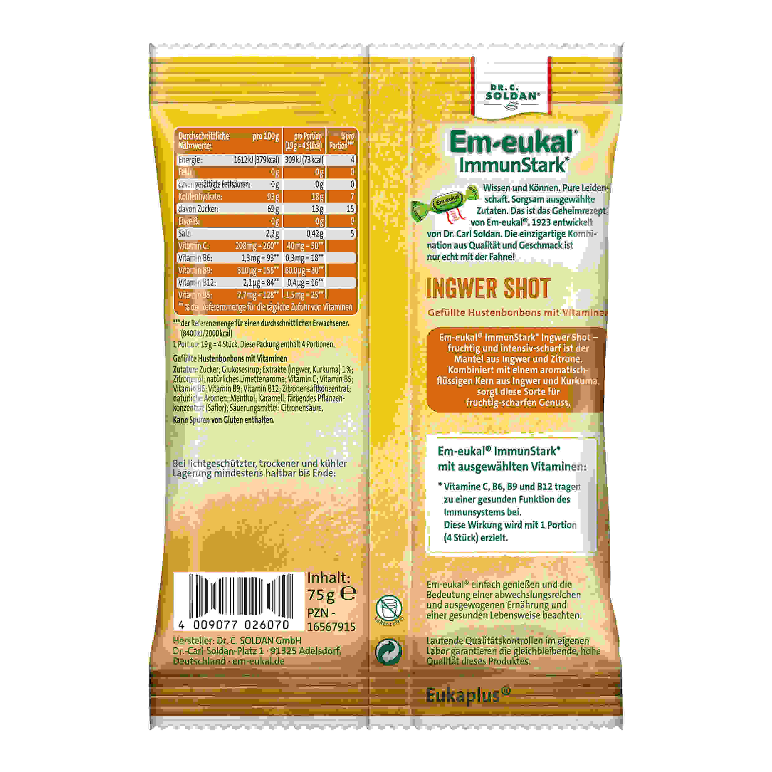 Em-eukal ImmunStark Ingwer-Shot gefüllt zh. 75 g