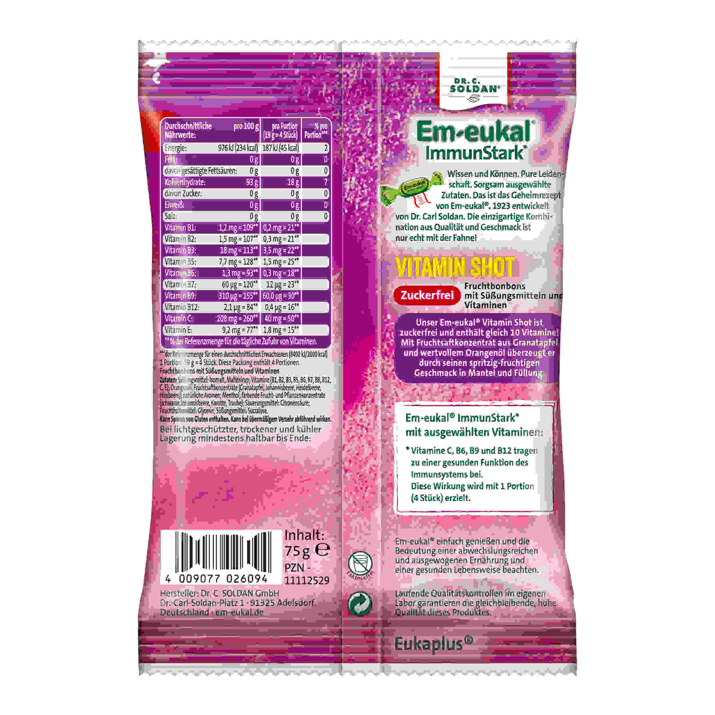 Em-eukal ImmunStark Vitamin-Shot gefüllt zfr. 75 g