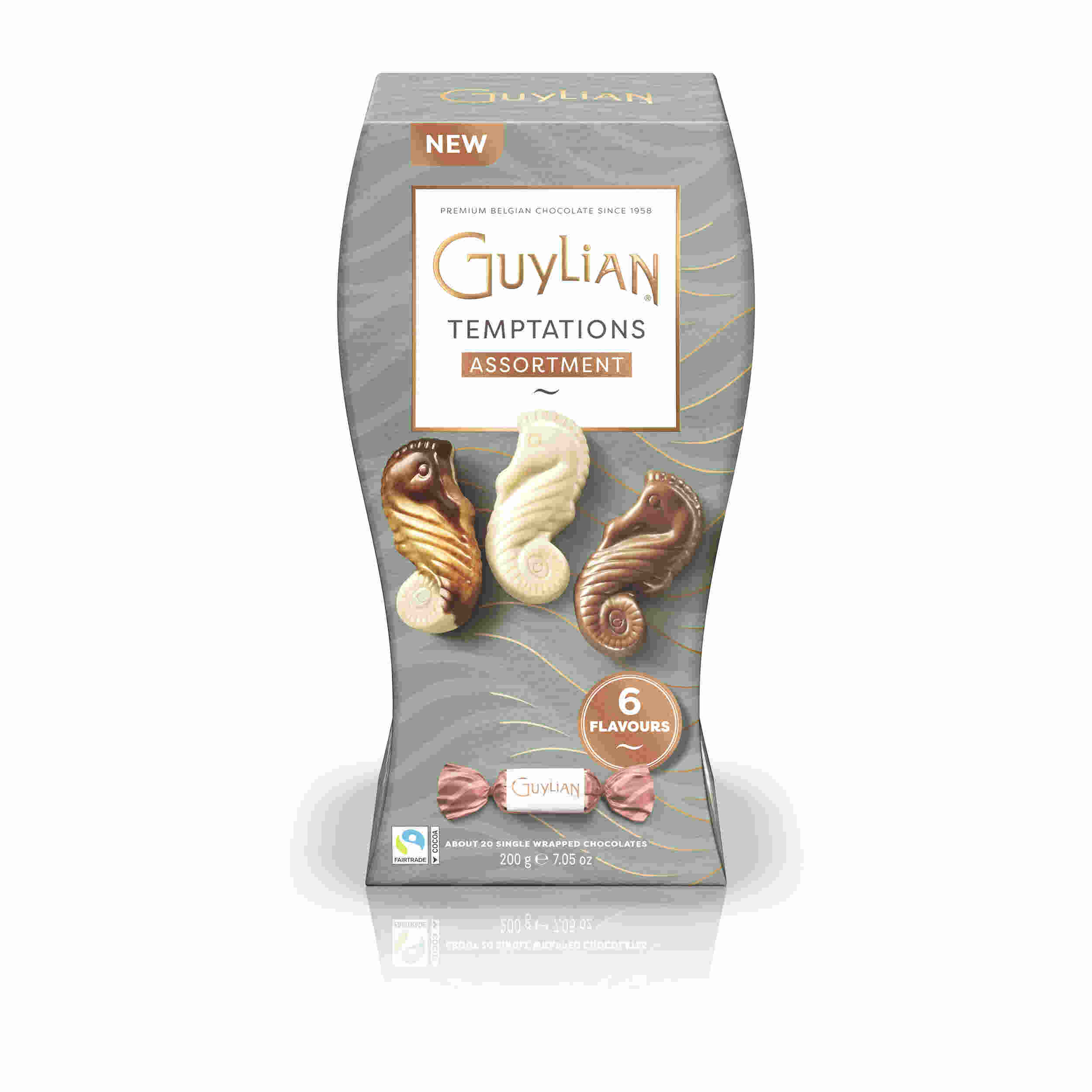 Guylian Temptations 6-fach sortiert Curved 200 g Standbodenbeutel