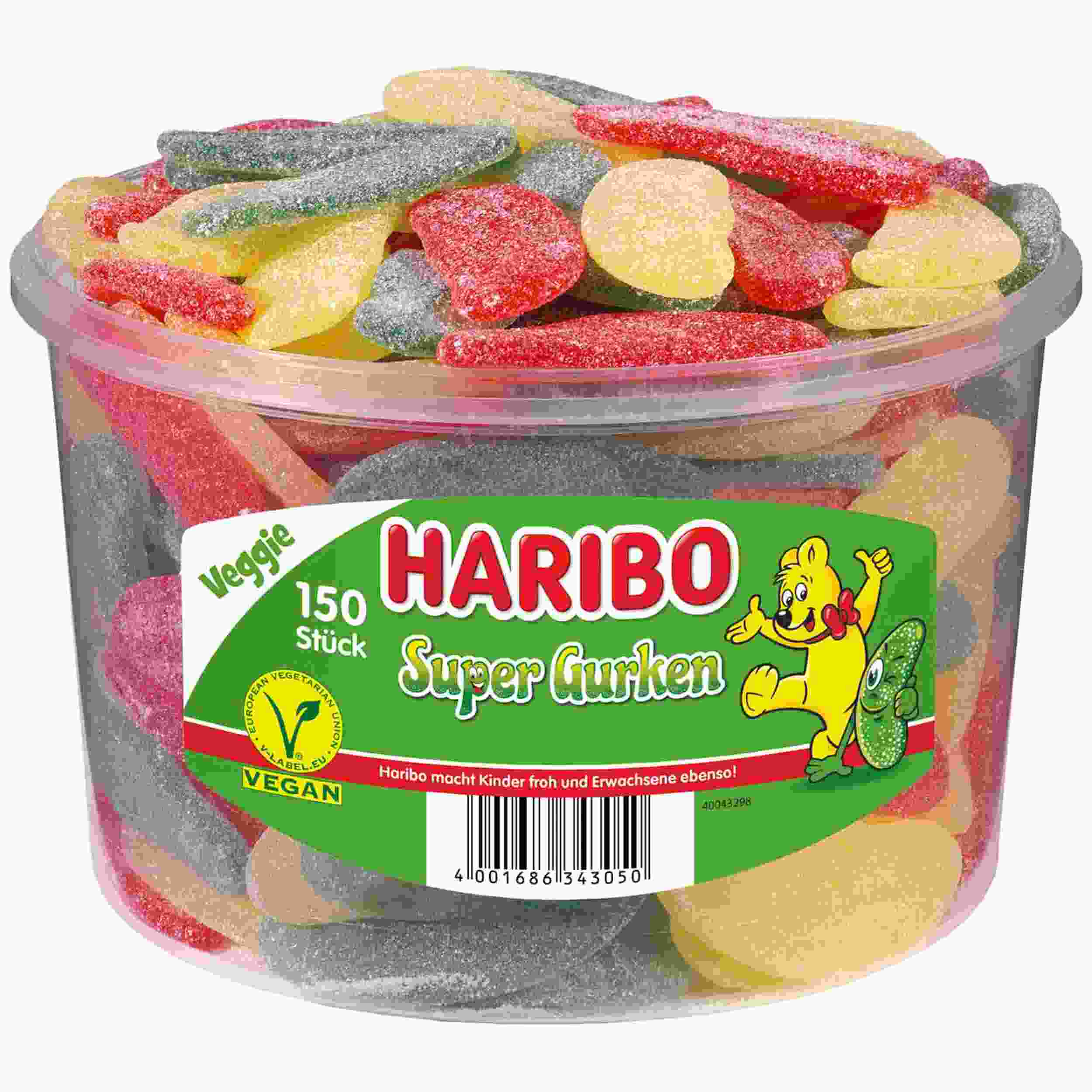 HARIBO SUPER GURKEN 150 STK 1350G DS