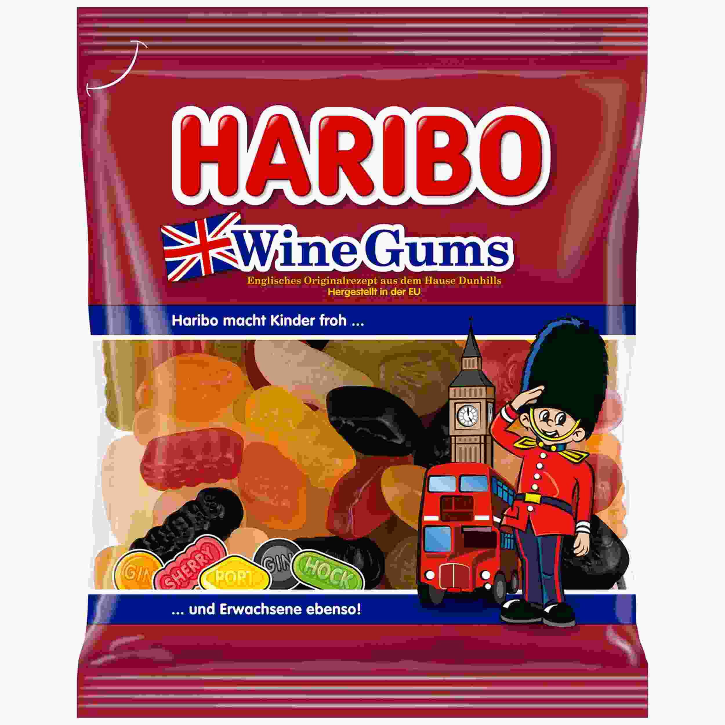 HARIBO WINE GUMS 175G BT