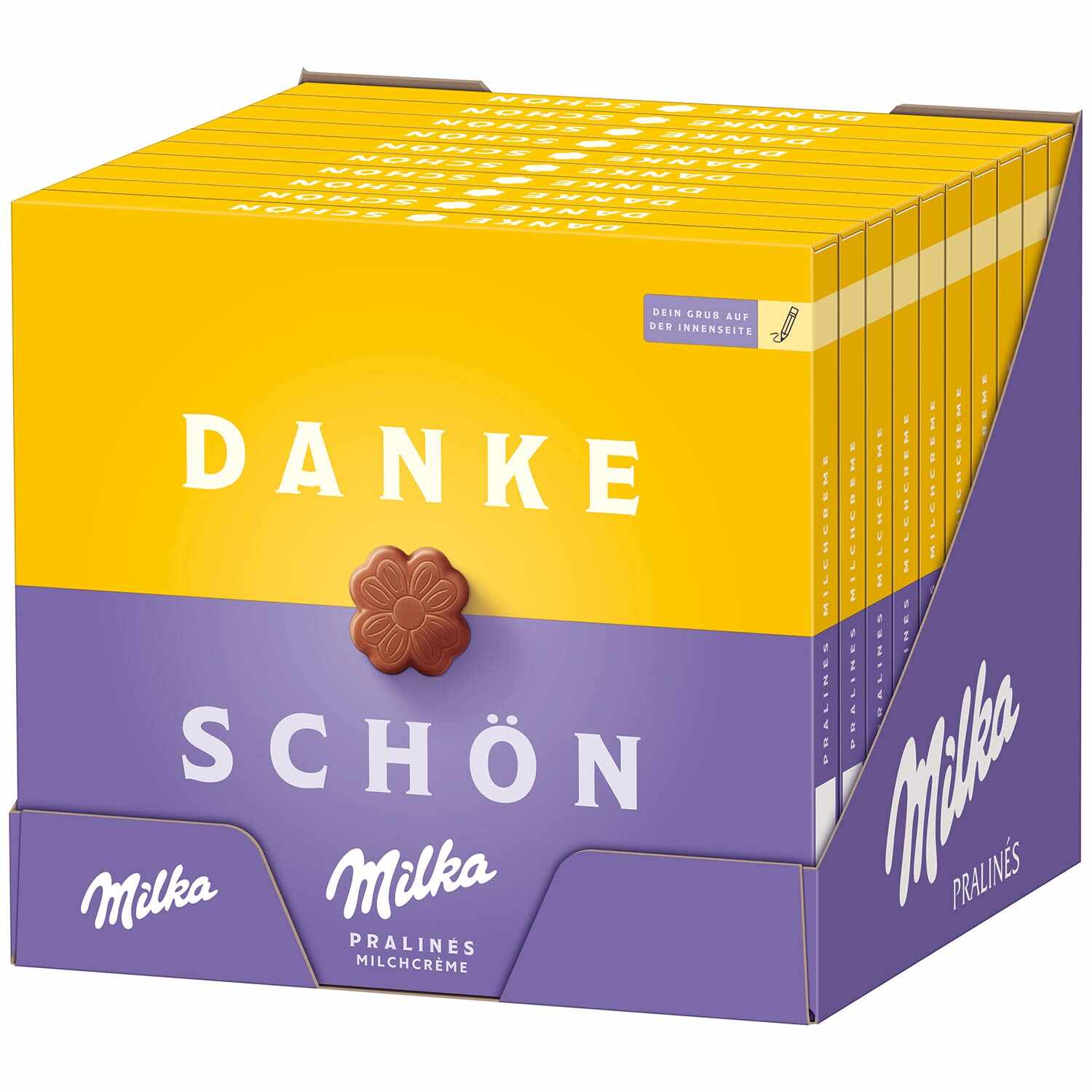 MILKA PRALINES DANKESCHOEN 110G SC