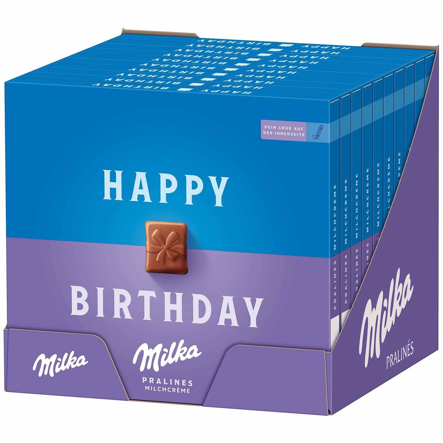 MILKA PRALINES HERZL.GLUECKW 110G SC