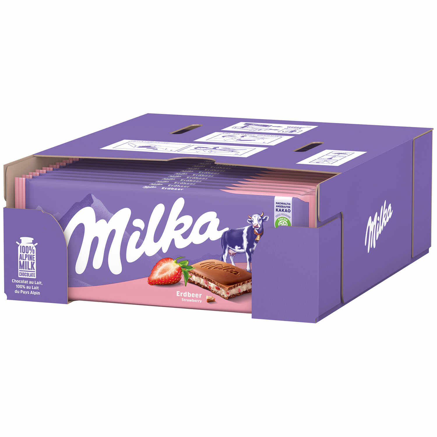 MILKA ERDBEER JOGHURT SCHOKO 100G TF
