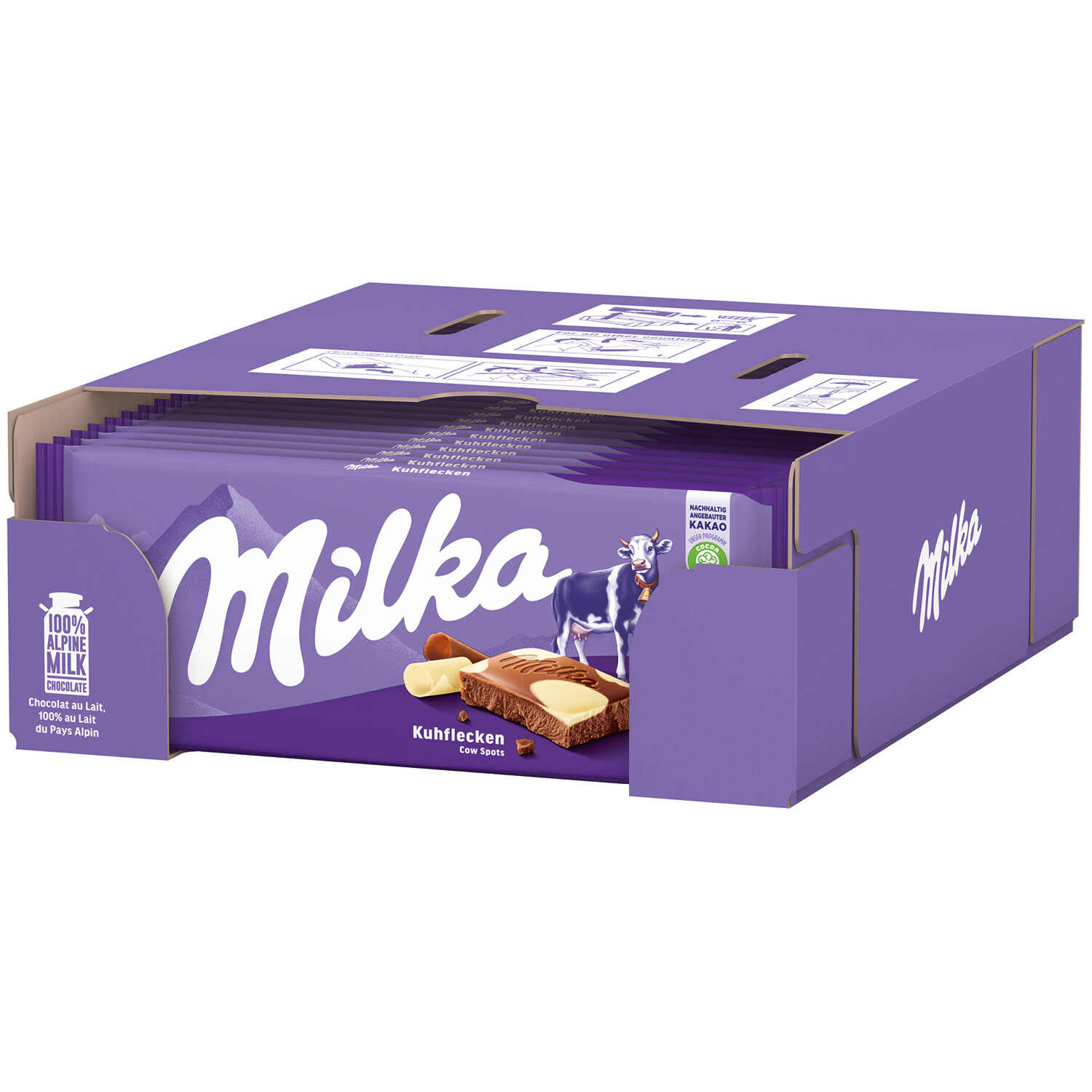 MILKA KUHFLECKENTAFEL 100G TF